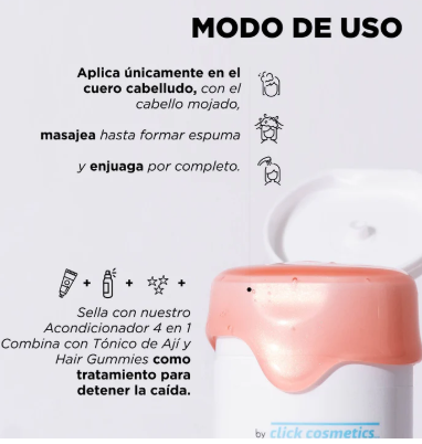 Shampoo Aji CLICK HAIR | Cuidado Capilar