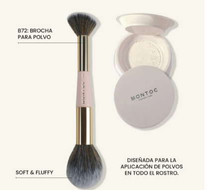 Brocha B72 Individual Doble Humide para Polvo - Brocha doble Powder Brush