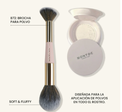 Brocha B72 Individual Doble Humide para Polvo - Brocha Doble Powder Brush ANIK